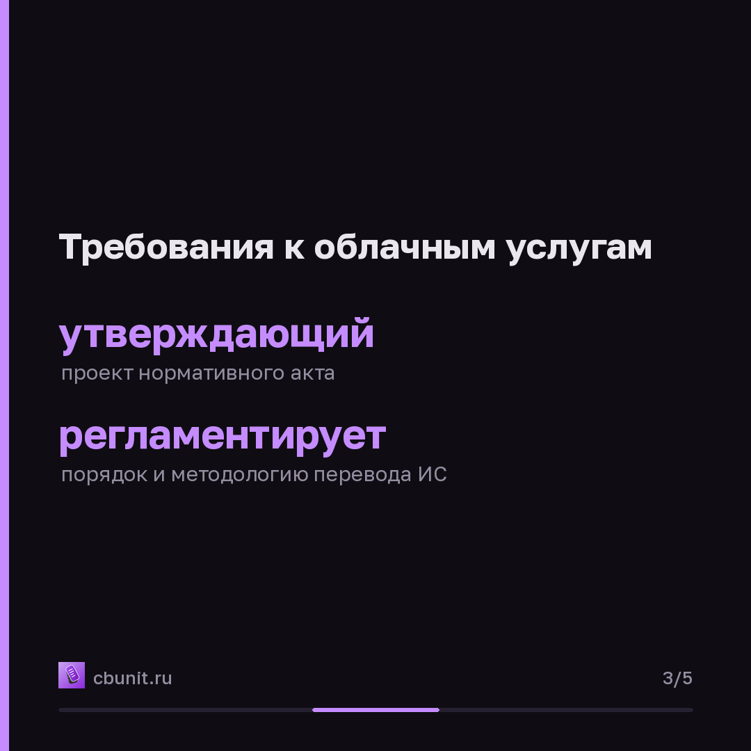 Минцифры утвердит требования к облачным услугам на ГЕОП — карточка 3 из 5